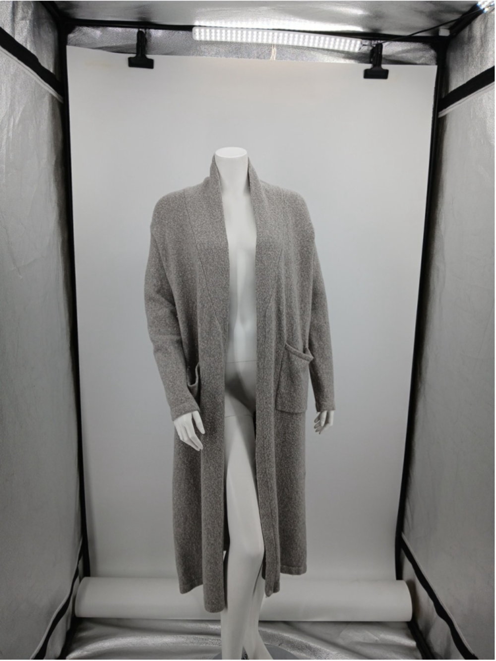 Marine Layer Sweater Womens Size S Gray Cardigan Duster Open Front Pockets